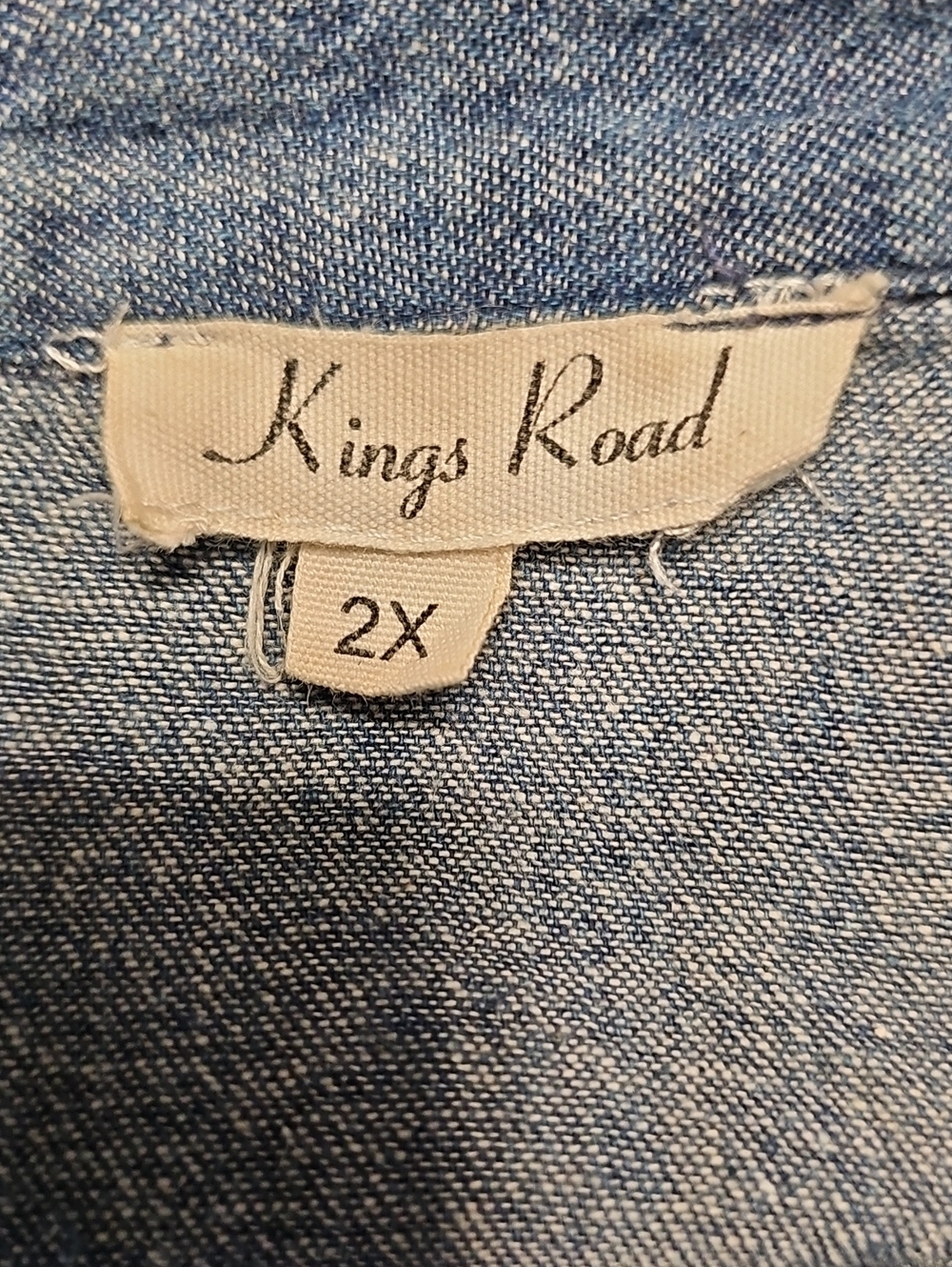 Kings Road 100% ShellCotton Sleeveless Dark Blue Denim Zip-Front Dress - Picture 8 of 9